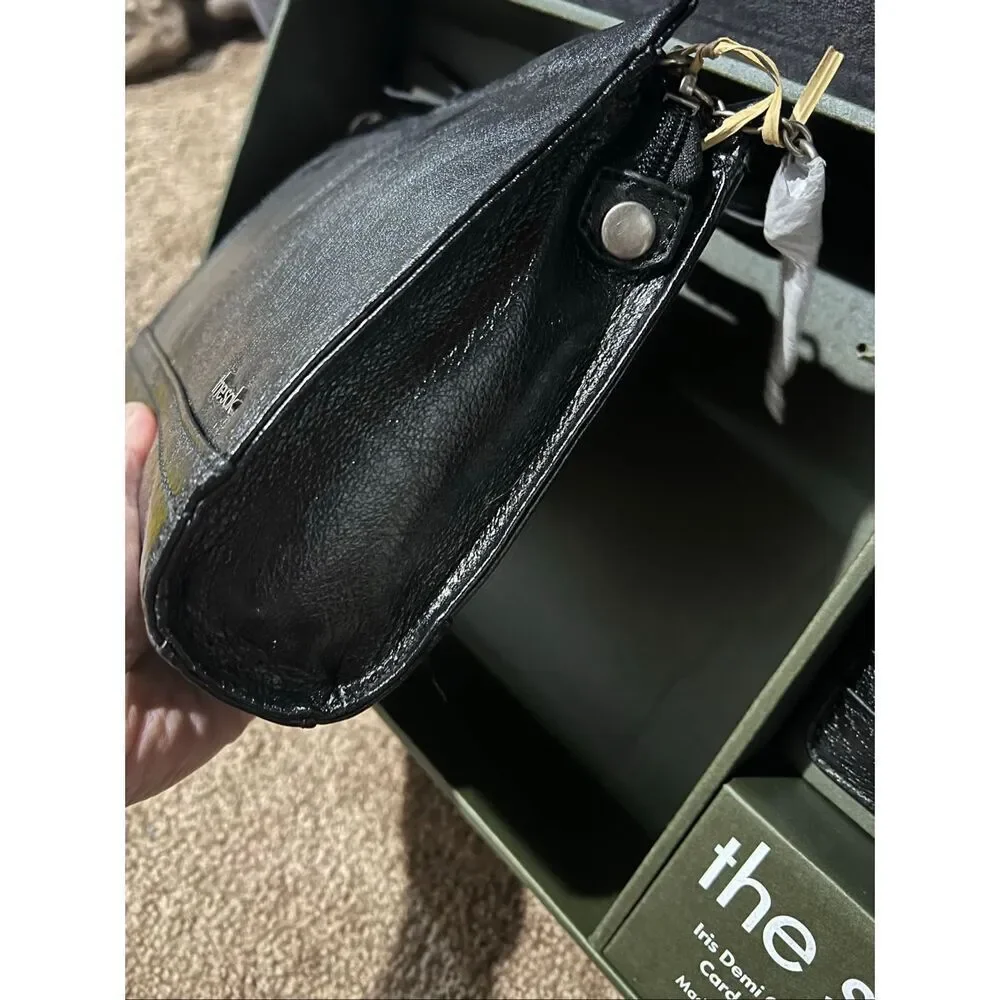 The Sak Iris Demi Crossbody & Card Wallet Gift Set Black Leather